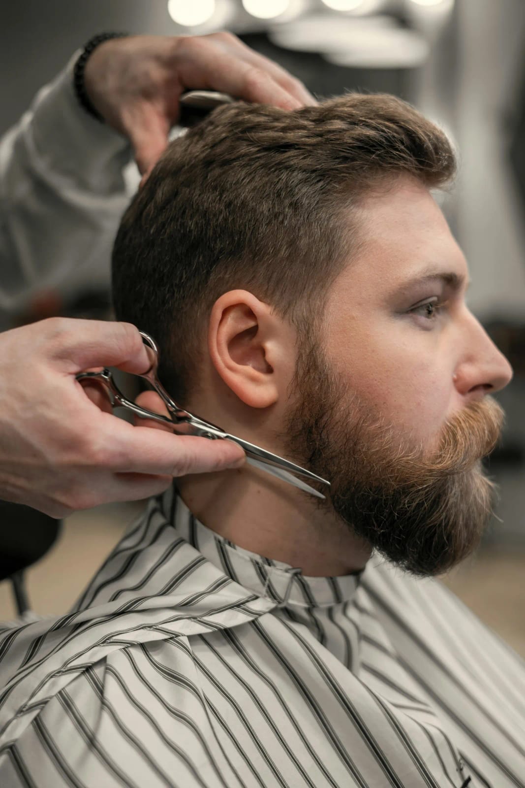 La barba, rifinita a forbice
